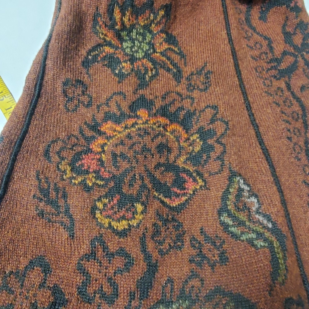 Dakota 100% Alpaca Coat Size M Hand Loomed Bollivia Long Lined Sweater Western - Picture 2 of 12